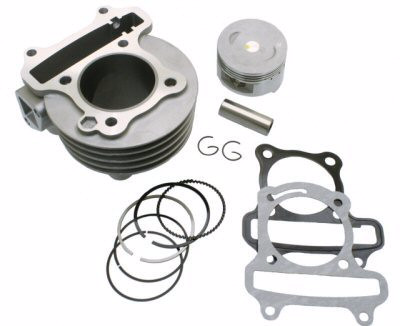 Cylinder Kit - Universal Parts QMB139 50mm Big Bore Cylinder Kit Upgrade to 83cc for TAO TAO ATM 50/A > Part #151GRS258