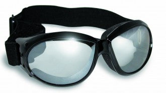 Riding Glasses - Eliminator Style Riding Glasses with Clear Mirror Lenses > Part #GL-ELIM-CLR-MIRR