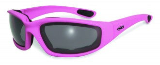 Riding Glasses - Fight Back 1 CF SM Style Riding Glasses with Dark Pink Frame > Part #GL-FIGHT-1-DARK