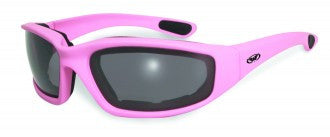 Riding Glasses - Fight Back 1 CF SM Style Riding Glasses with Light Pink Frame > Part #GL-FIGHT-1-LIGHT